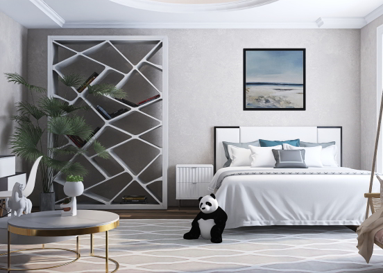 White Bedroom 🤍 Design Rendering