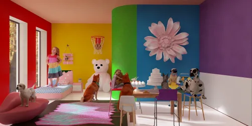 Habitación  de niños y perritos￼