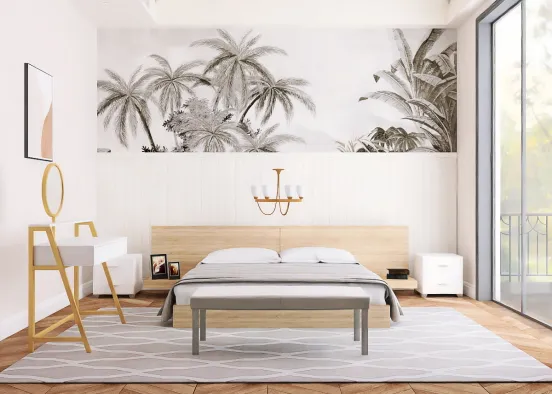 Elegant Bedroom | Elegant White Bedroom Design Rendering