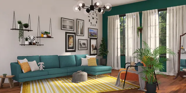 Colourful, Modern Living Room