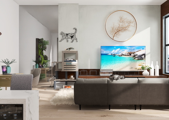 Cat living room Design Rendering