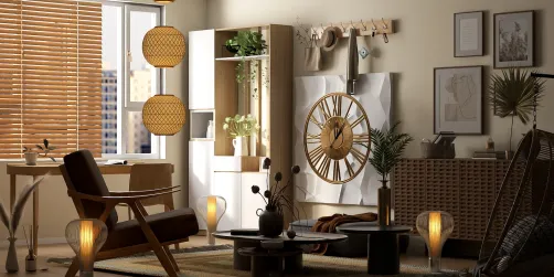 Rustic vintage living room idea 💡