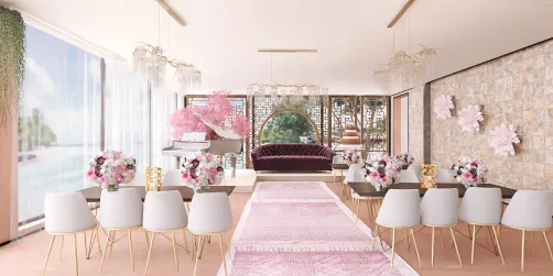 Cherry blossom Wedding after party
