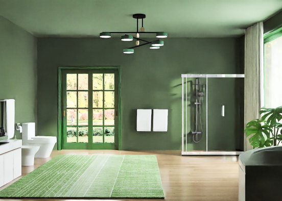 Green bathroom 🍏 Design Rendering