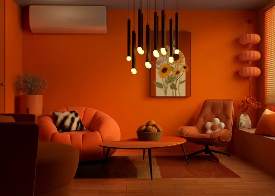 A Orange hangout place Design Rendering