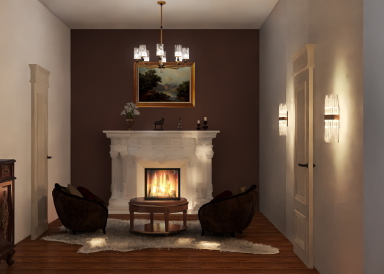 Cozy Fireplace  Design Rendering
