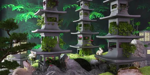 vertical farm ...for pets....🐇🐇🐇