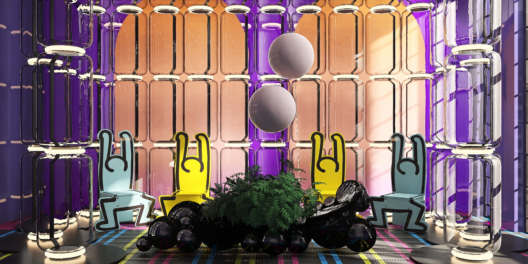 Lounge zone at the Museum of Modern Art