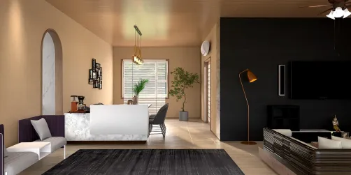 mix colour palette of wooden tiles and walls