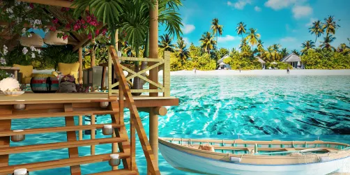 CABAÑA FLOTANTE TROPICAL 🌴🪴🏖🏝