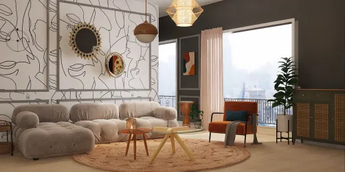 chill room with balcony