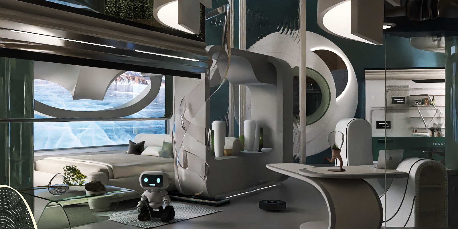Futuristic studio flat