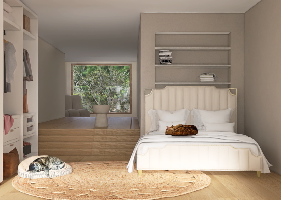 cat lovers bedroom Design Rendering