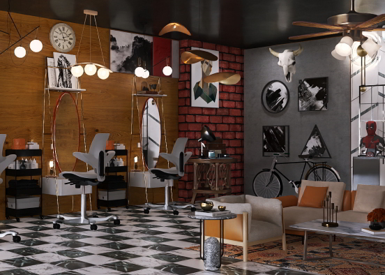 barbershop  Design Rendering