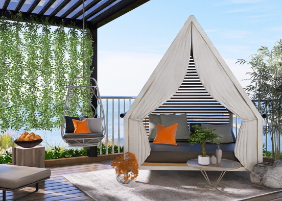 Orange terrace  Design Rendering