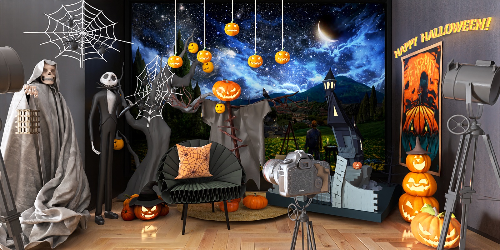 halloween photo zone