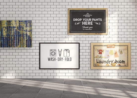 Change Homestyler art to laundry signs Design Rendering