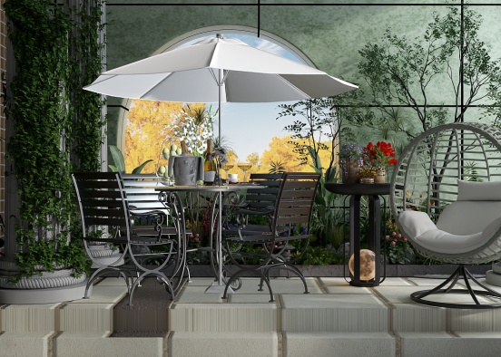 Penthouse Rooftop Garden for Hotel Guests Design Rendering