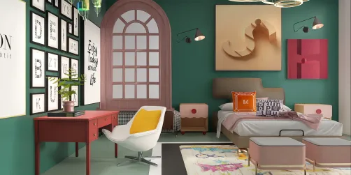 Modern bedroom for kid.