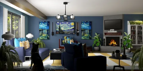 Modern Living in Blue and Yellow 💙💛