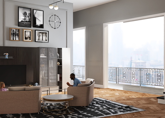 black living room
design 🏴 Design Rendering