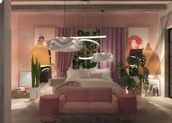 pink room idea💖🌙 Design Rendering