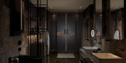 Rustic Wet-Dry Separation Bathroom 
