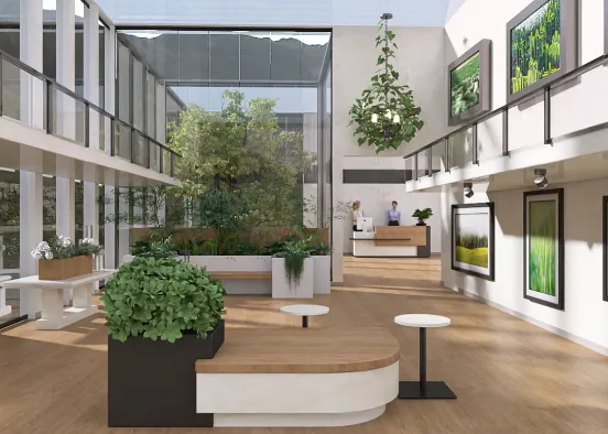 # Boutique hotel sunroom gallery Renderização de Design