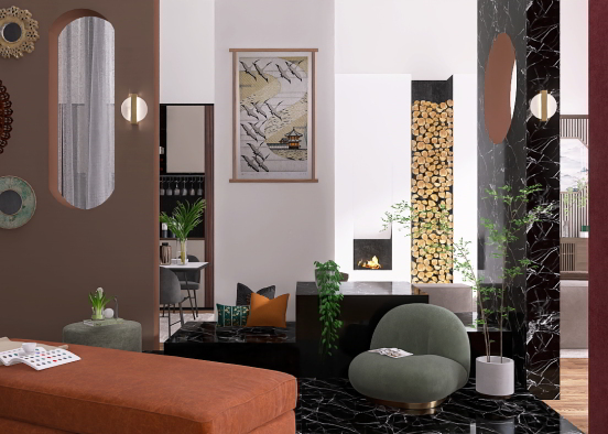 Romantic Asian Inspired Suite Design Rendering