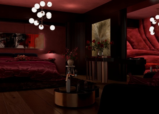Luxury Suite in the Moulin Rouge Hotel  Design Rendering