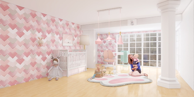 Pink baby bedroom