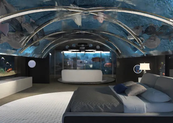 Underwater Hotel Bedroom( Inspired by the Muraka) Design Rendering