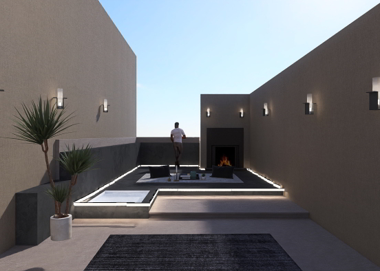 modern comfortable terrace  Design Rendering