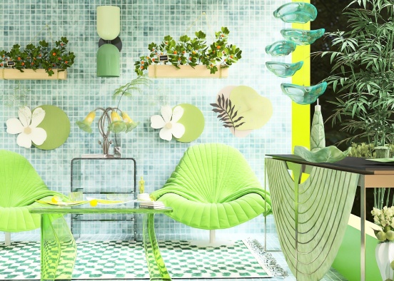 Who says Blue and Green should Never be Seen ? Design Rendering