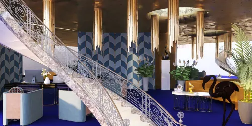 art deco hotel reception....