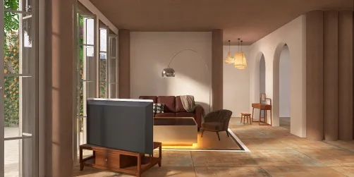 Brown living room thanks to Valeria Chorna