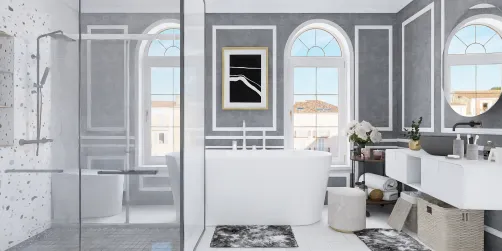 White & Gray Bathroom