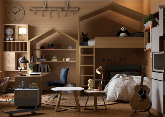Cozy Teen Bedroom ☕️🧸🌻 Design Rendering