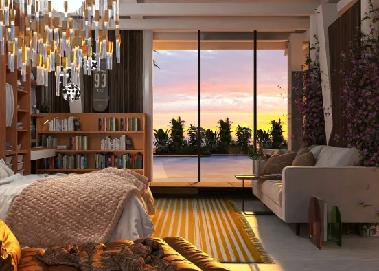 # Natural lighting at sunset 🌅 Renderização de Design