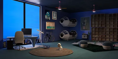 space kids bedroom for 2 boys/girls