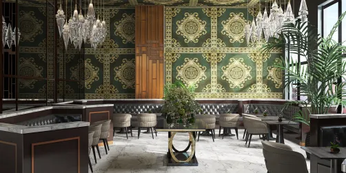 Modern luxury coffee shop