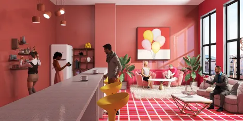 Pink cafe