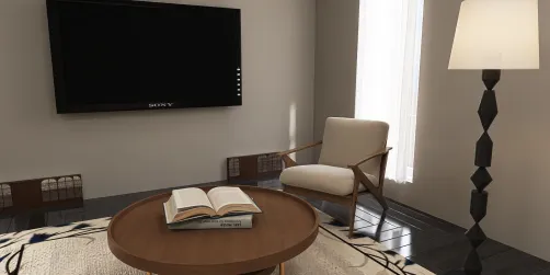 A minimalist modern living room 