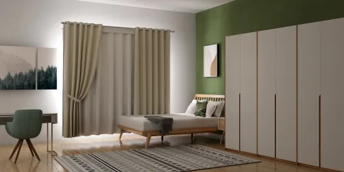 Dream green and wood Bedroom