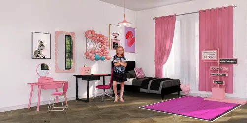 Hot pink teen room
