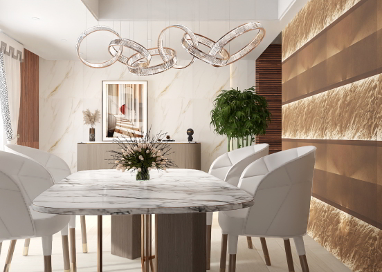 Sala de jantar luxo 🤍 Design Rendering