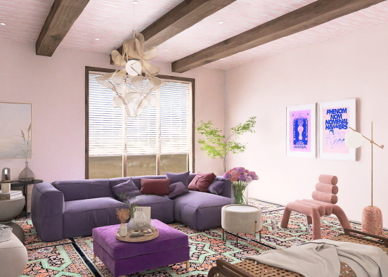 Calming Livingroom Design Rendering