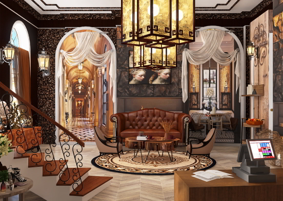 A regal lounge area!🤗

 Design Rendering
