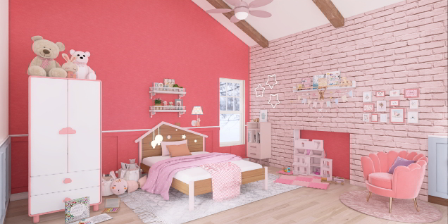 children's room in pink tones 🩷