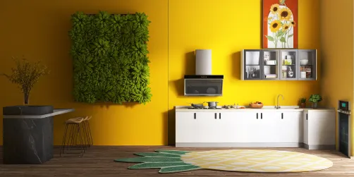 yellow kitchen<3